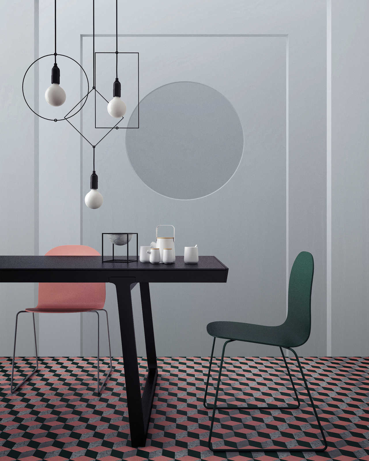 Dekoration für Zuhause, Teppich, Esstisch, Tisch, Esszimmer