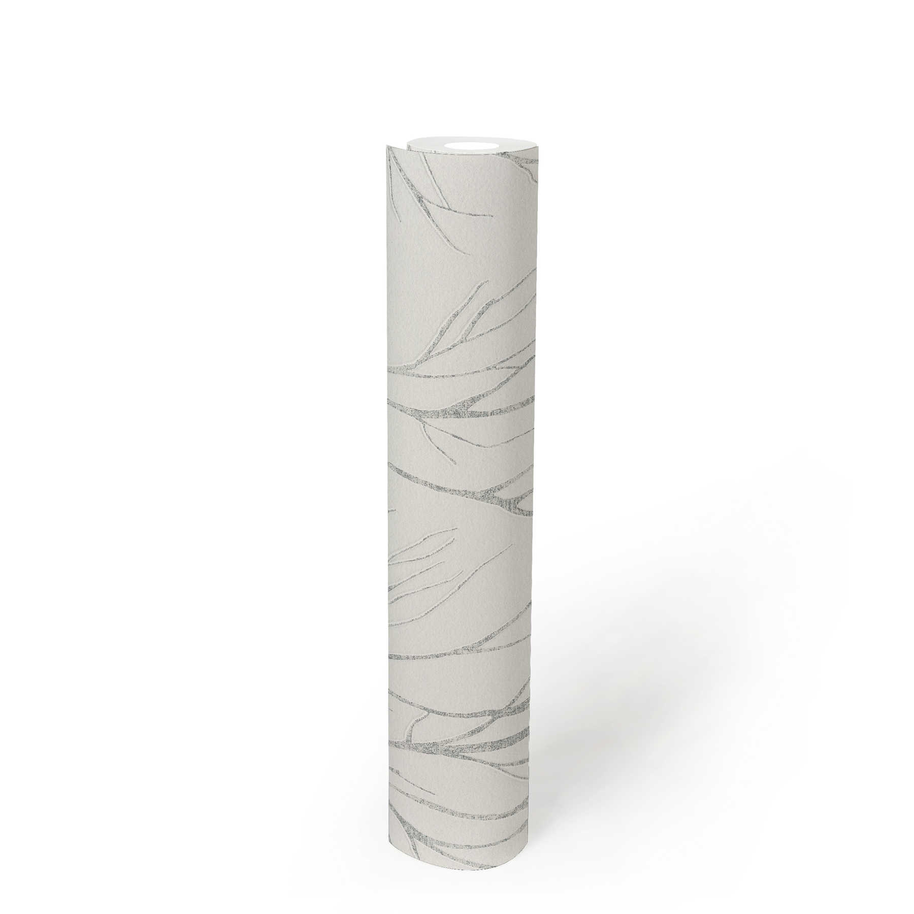             Vliestapete Baummotiv & Metallic-Effekt – Beige, Grau
        