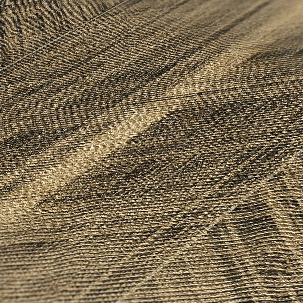             Ethno Tapete mit Rauten Design – Metallic, Schwarz
        