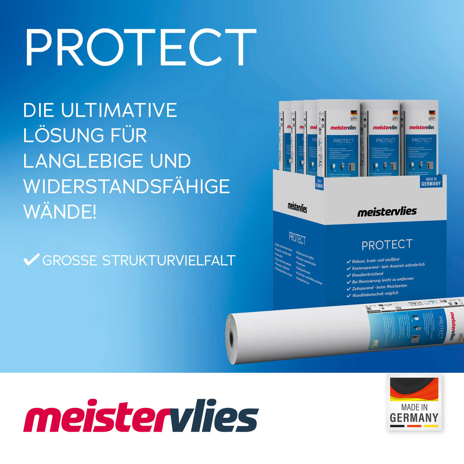             Tapete mit Strukturmuster in Putz-Optik – Überstreichbar, Metallic
        