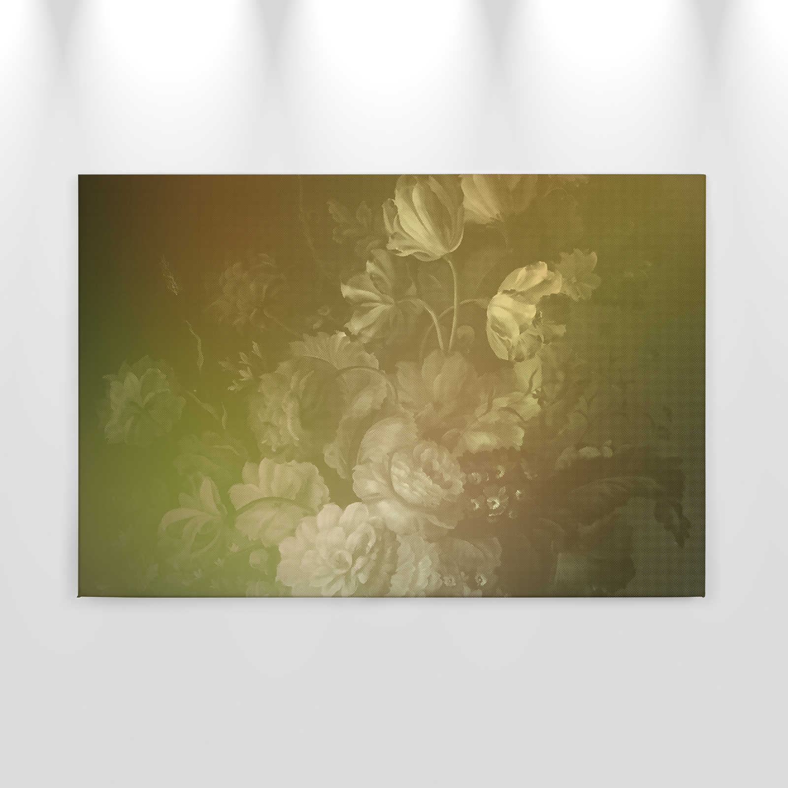             Dutch pastel 2 - Leinwandbild Rosen-Bouquet holländischer Kunststil – 0,90 m x 0,60 m
        