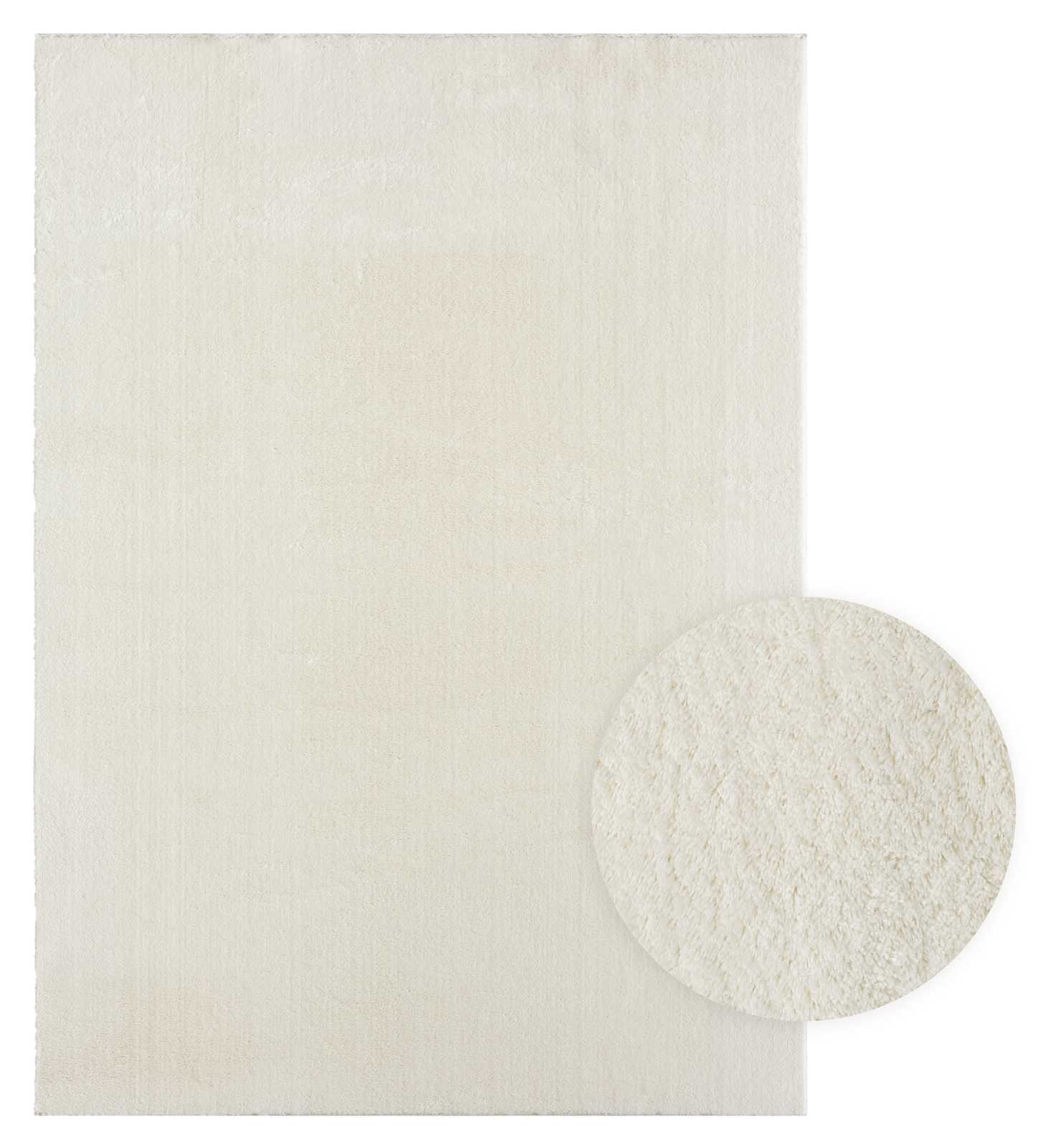             Modischer Hochflor Teppich in Creme – 110 x 60 cm
        