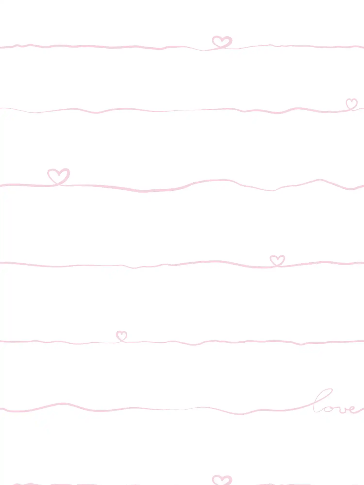         Papier peint rose chambre enfant rayures & coeurs - rose, blanc
    