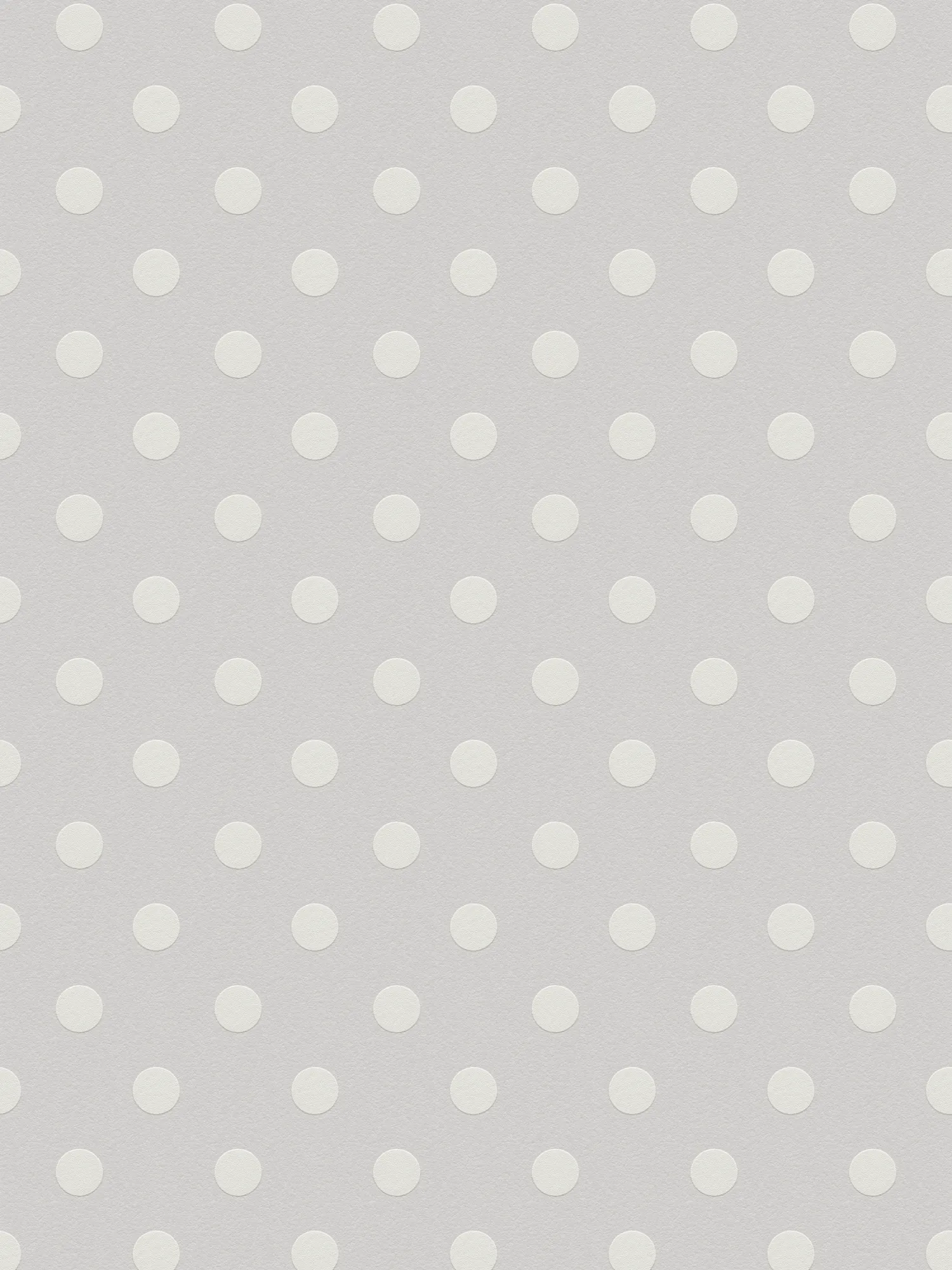 Gepunktete Tapete Polka Dots Design – Grau, Weiß