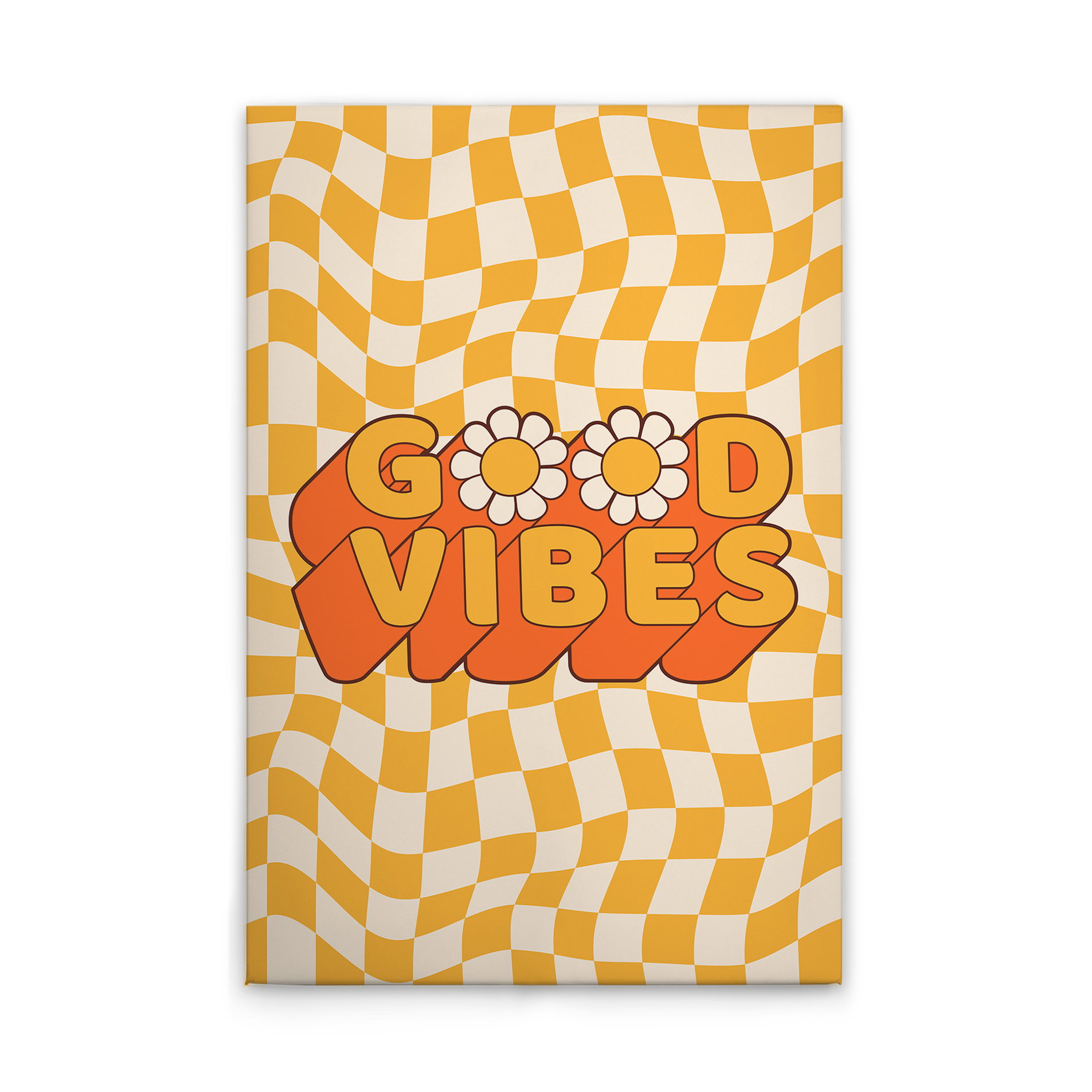 Retro canvas picture Good Vibes - Optimistic design - sunny colours ...