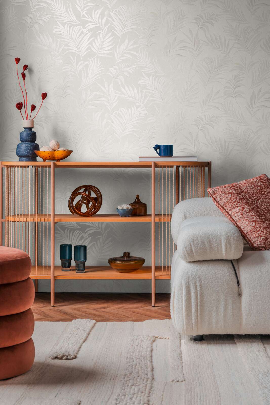 wohnzimmerdeko, regal, keramik, vase, tischschrank