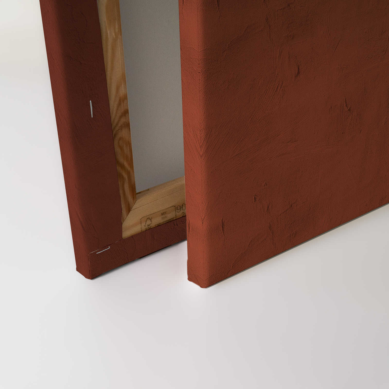             Zulu 2 - Leinwandbild Terrakotta Orange, Afrika Masken Zulu Design – 0,90 m x 0,60 m
        