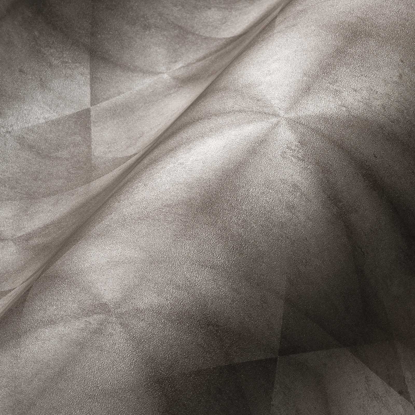             Betonoptik Tapete mit Facetten Look – Beige, Metallic
        