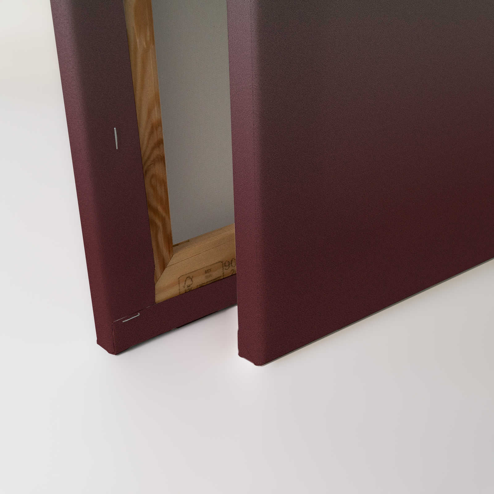             Colour Studio 3 - Ombre Leinwandbild Hellblau & Weinrot mit Farbverlauf – 0,90 m x 0,60 m
        