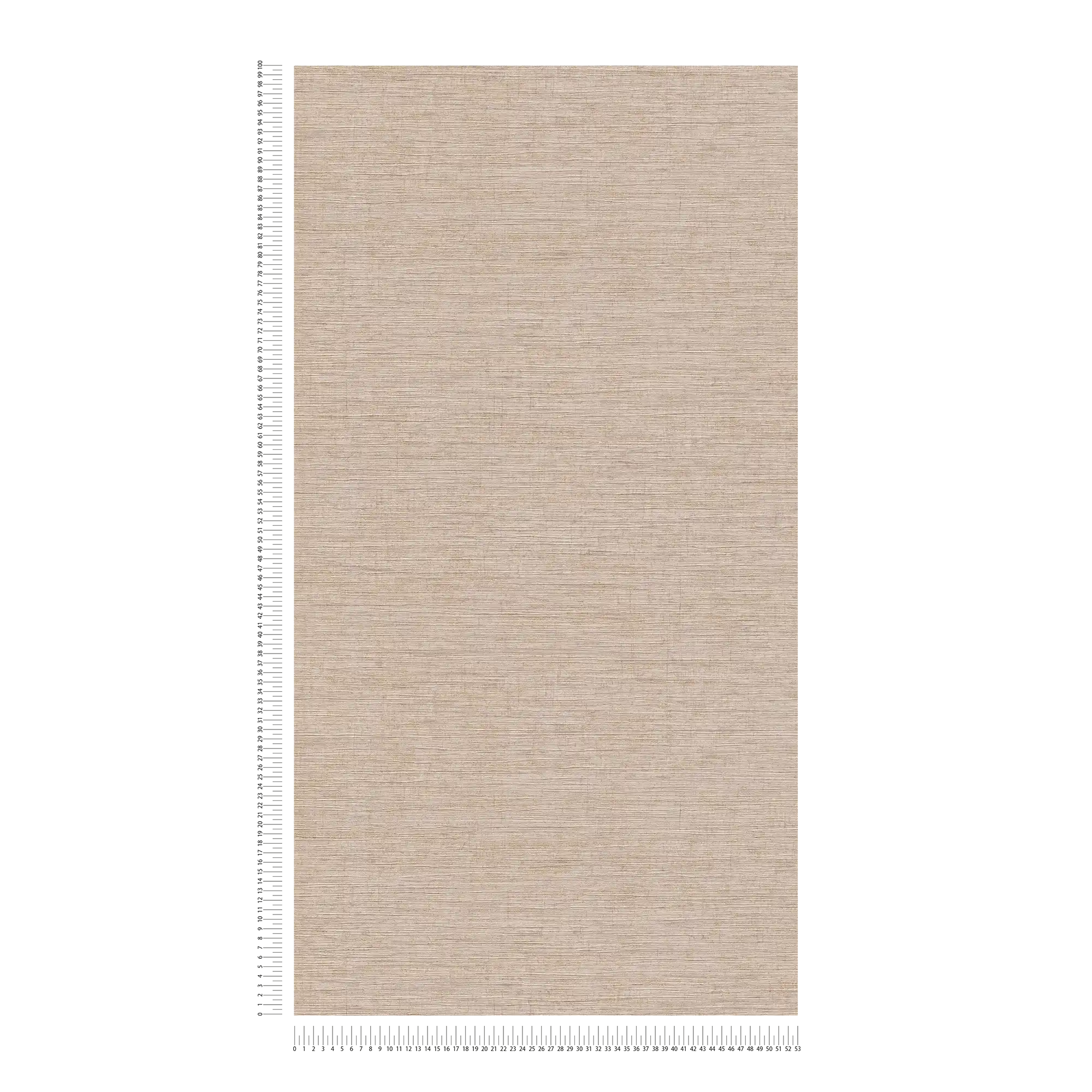            Einfarbige Tapete mit Prägemuster – Beige, Metallic
        