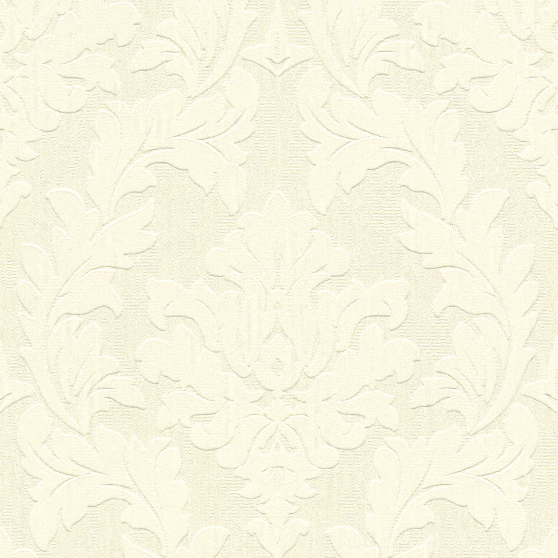         Barok behang met metaaleffect & structuurdesign - crème
    