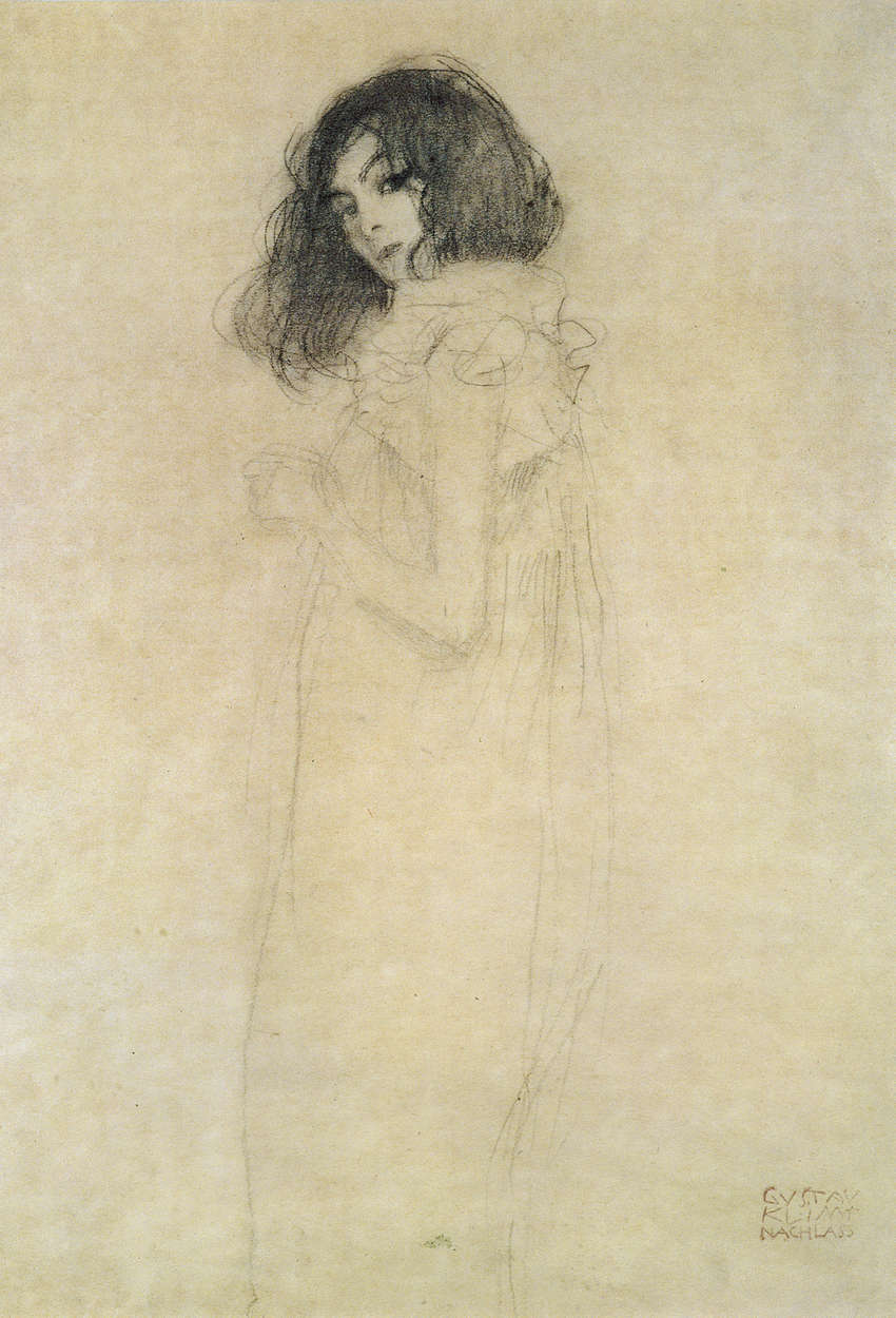             Fototapete 'Bildnis Frau Gl.' von Gustav Klimt
        