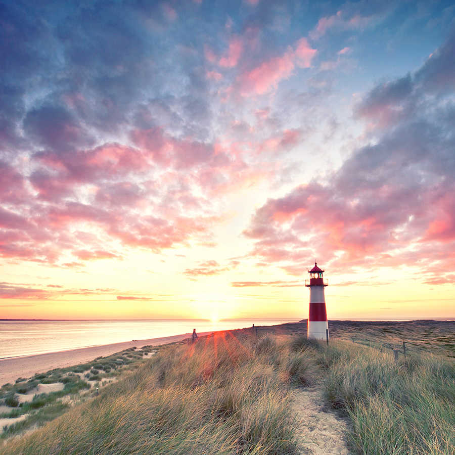 Leuchtturm, Strand, Sonnenuntergang, Küste, Gräser