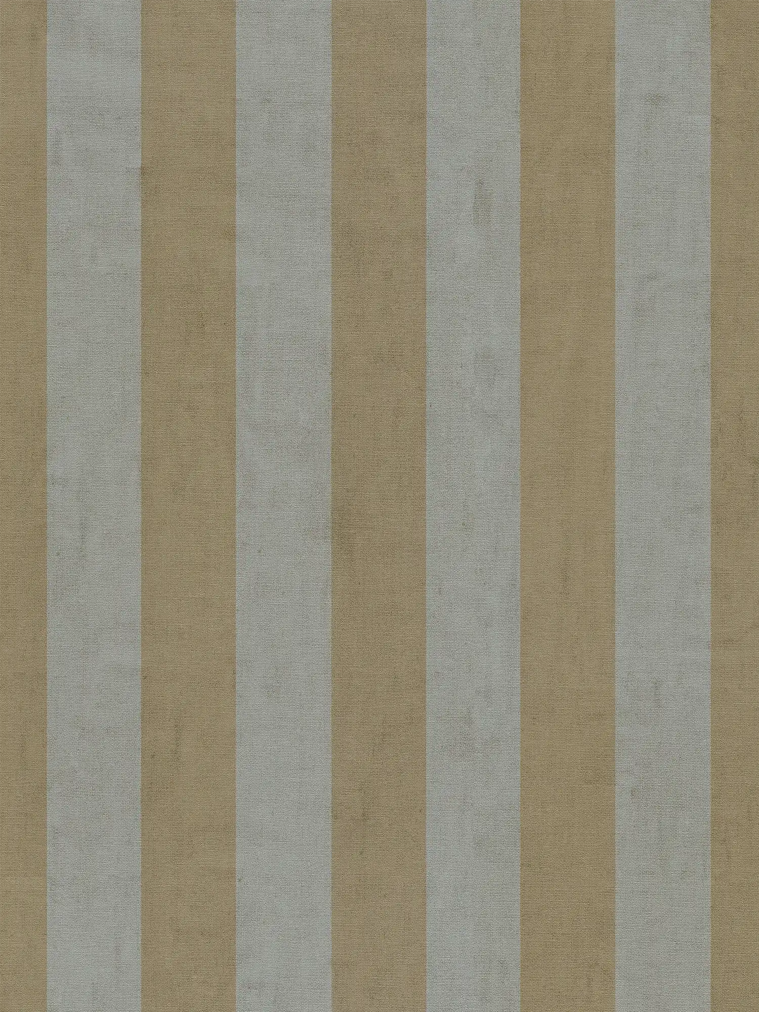 Zeitlose Vliestapete mit Streifenmuster im klassischen Stil und feiner Oberflächenstruktur – Braun, Blau