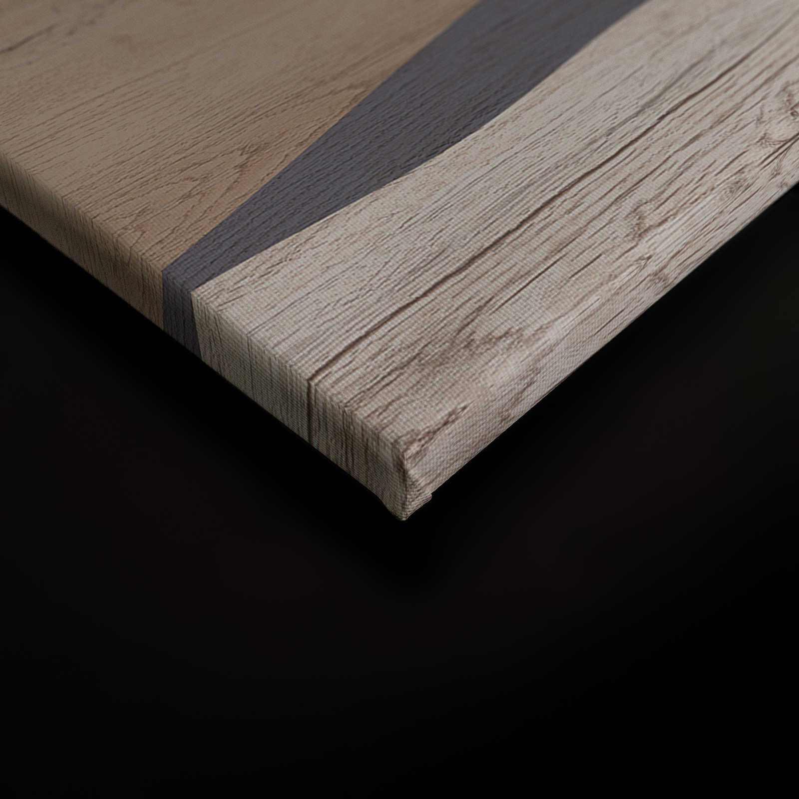             Yukon 2 - Leinwandbild Holzmaserung, Hirsch & Reh Design – 0,90 m x 0,60 m
        