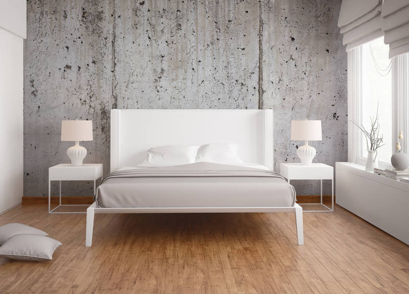 bett, schlafzimmer, bettrahmen, nächte tische, bettwäsche