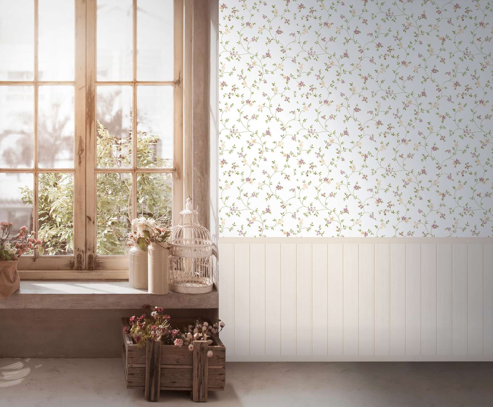 Bande Décorative Papier Peint IKEA Pour Plinthes - Motif Guirlandes Fleurs Louis XVI, 10m X 11cm