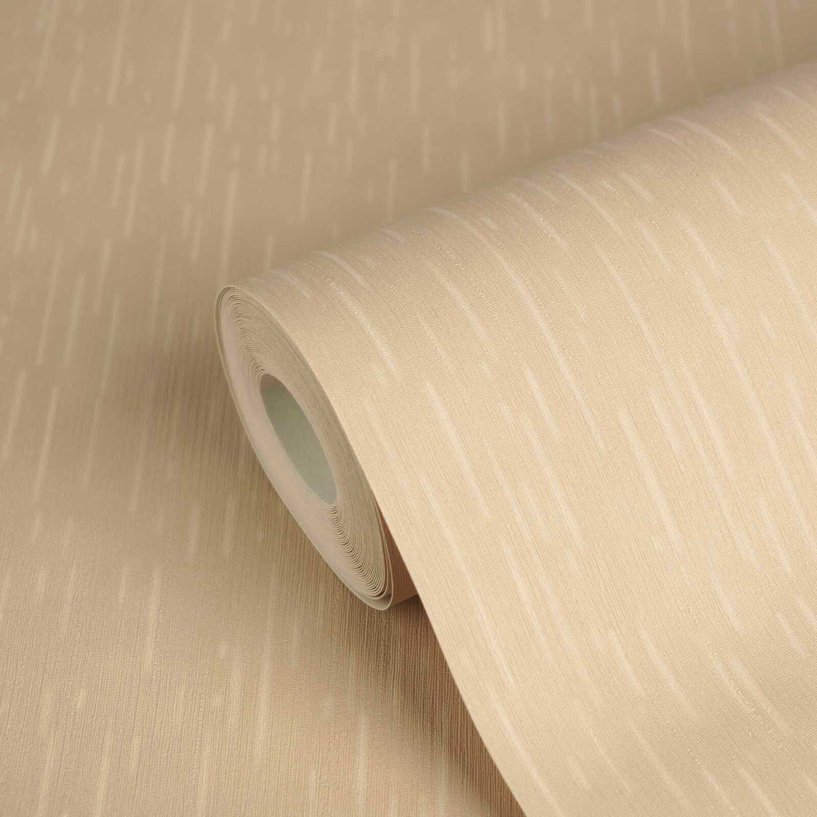 Beige Tapete VERSACE unifarben mit Strukturprägung