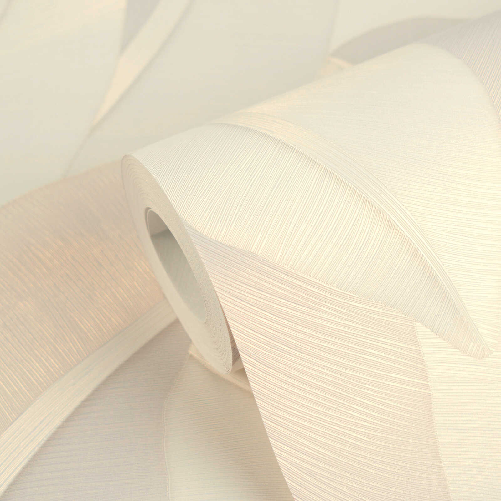 Organza-Band, Cream-Farbton, Satin Glanz, gerolltes Band, Stoffstreifen