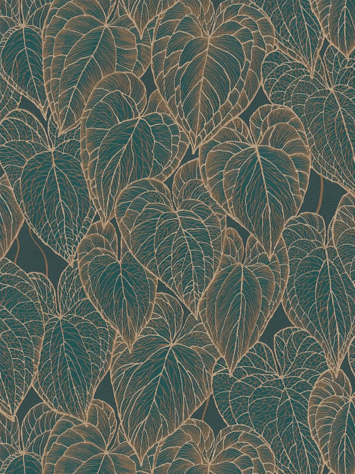         Daniel Hechter Vliestapete mit goldenen Blätterdesign und metallischen Akzenten – Braun, Grün, Gold
    