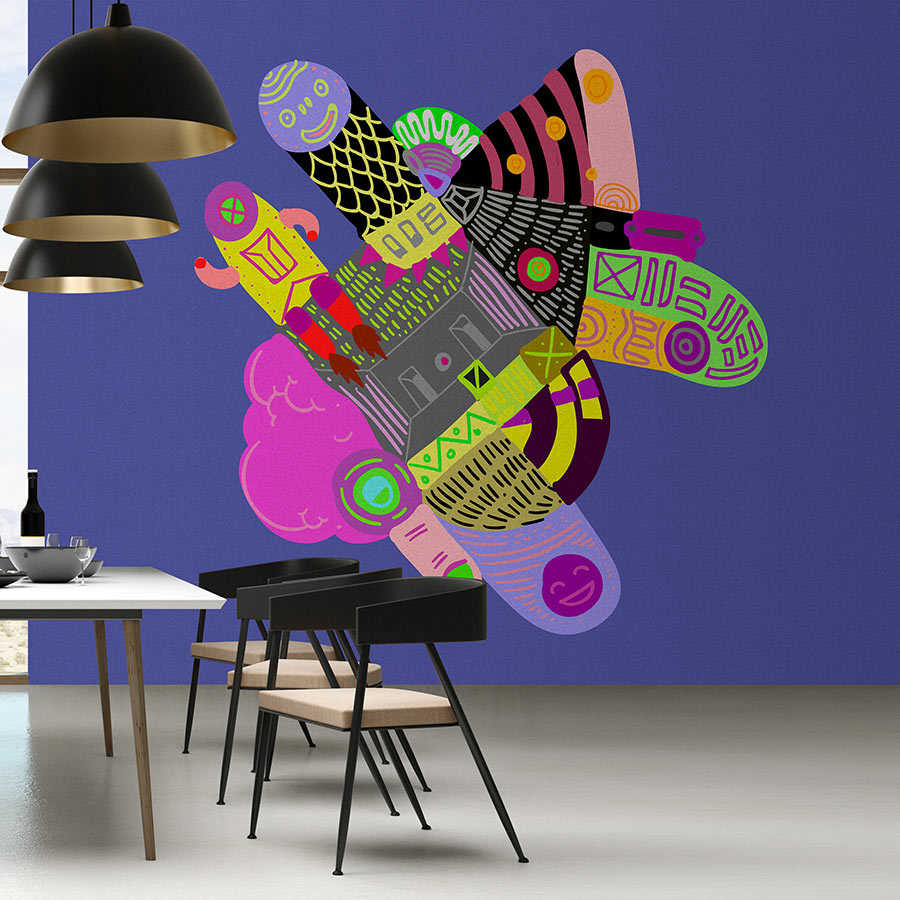 Esstisch, Tisch, Kunst, Grafiken, Beleuchtung