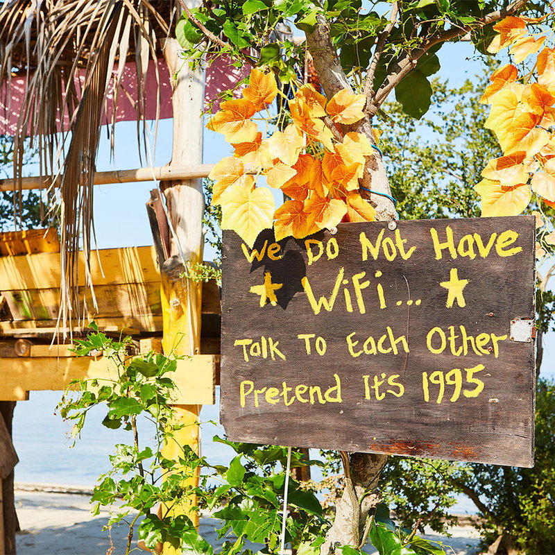 Holzschild, Wir haben kein WLAN, Windschild, Außenbereich Dekor, Sommerurlaub