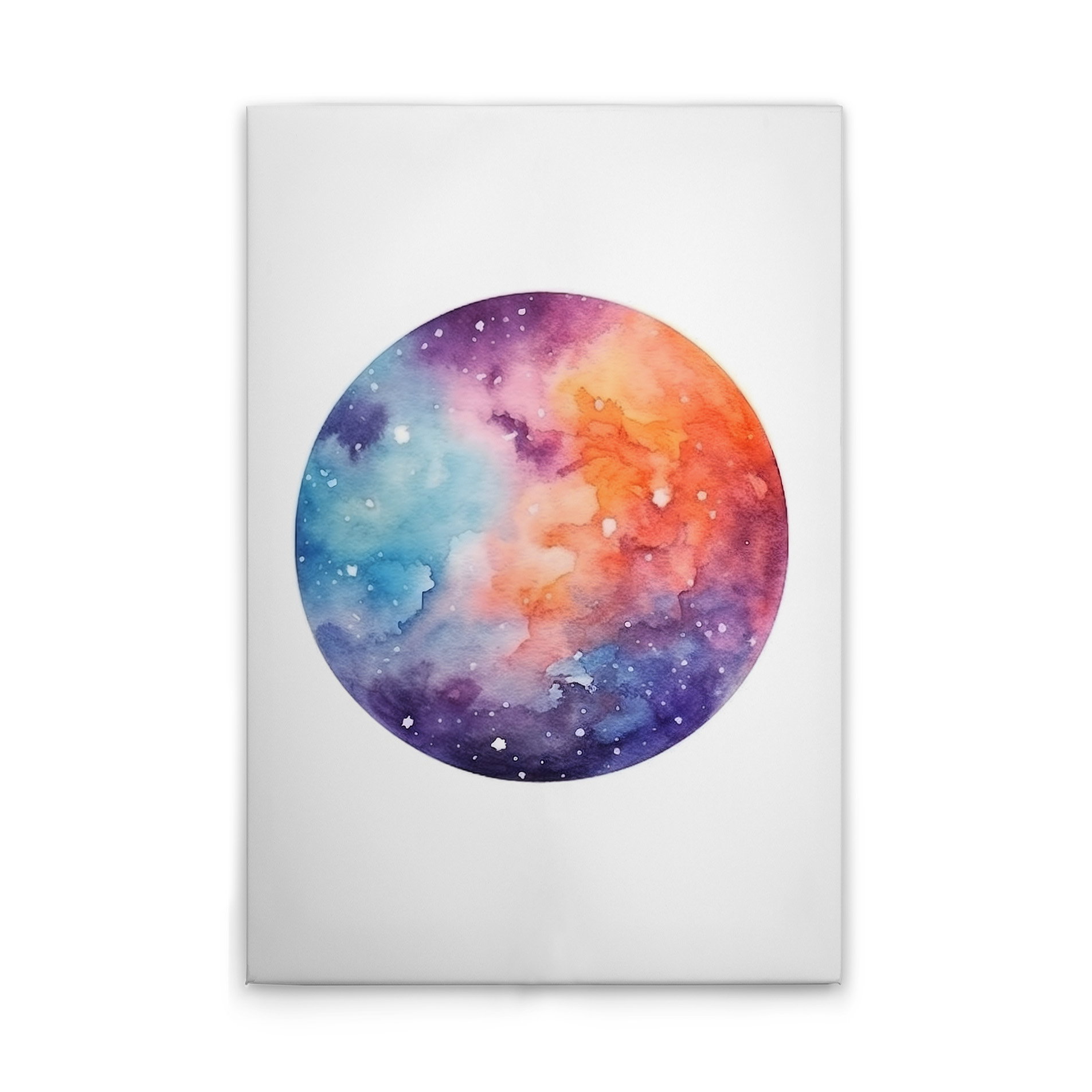 Galaktischer Farbmix - Leinwandbild des kosmischen Universums – 30 x 45 cm - Weiss, Bunt