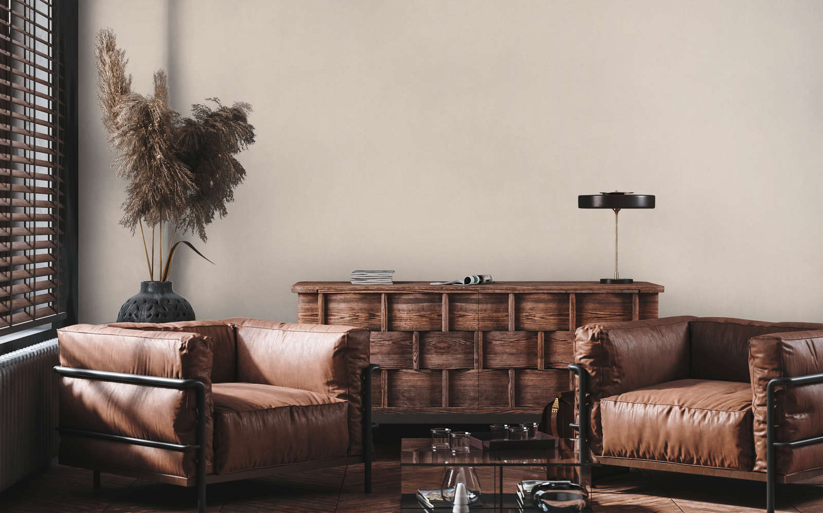             Vliestapete einfarbig in dezenten Farben – Greige, Hellgrau
        