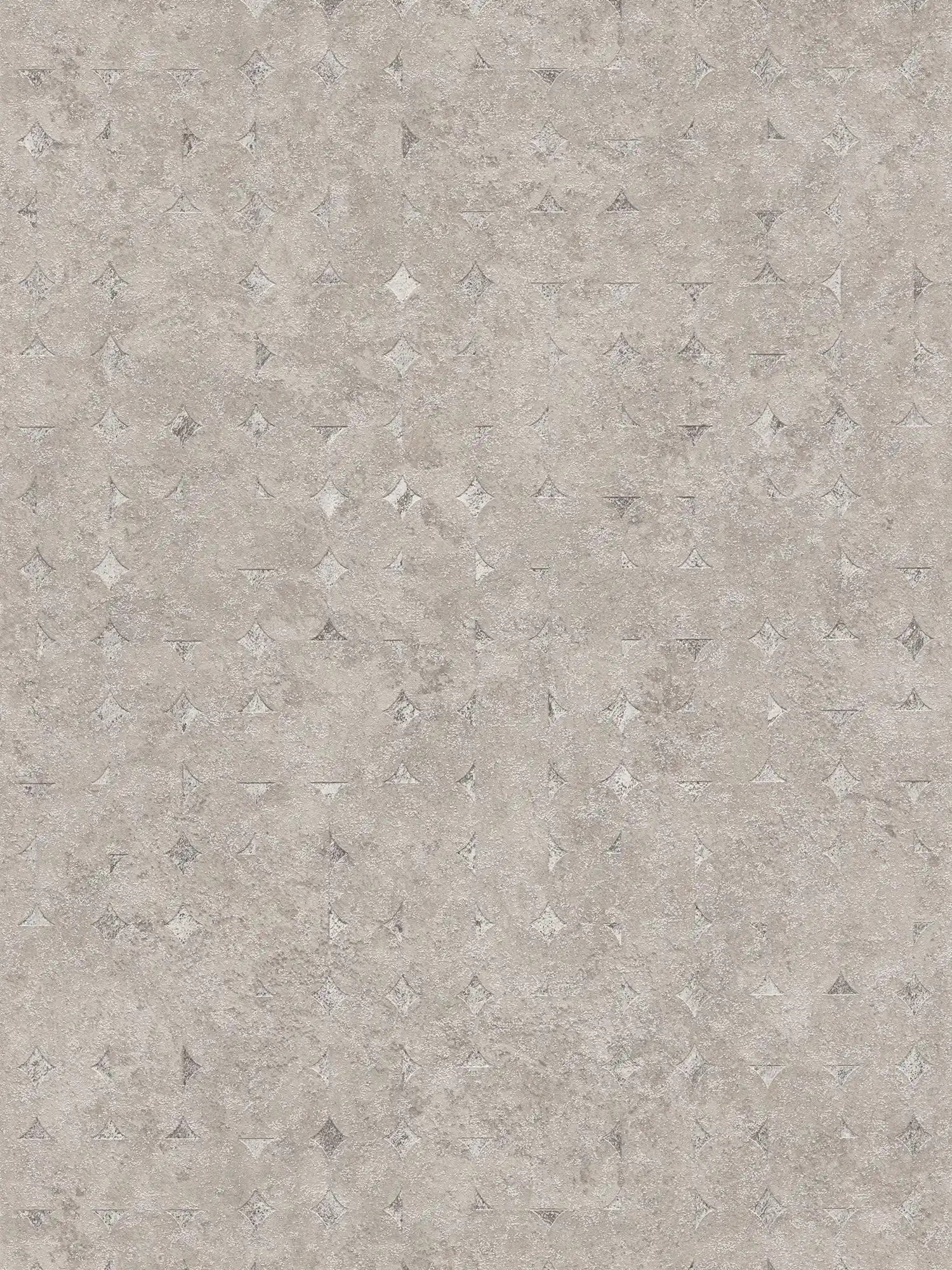 Tapete mit geometrischen Formen leicht glänzend – Beige, Braun