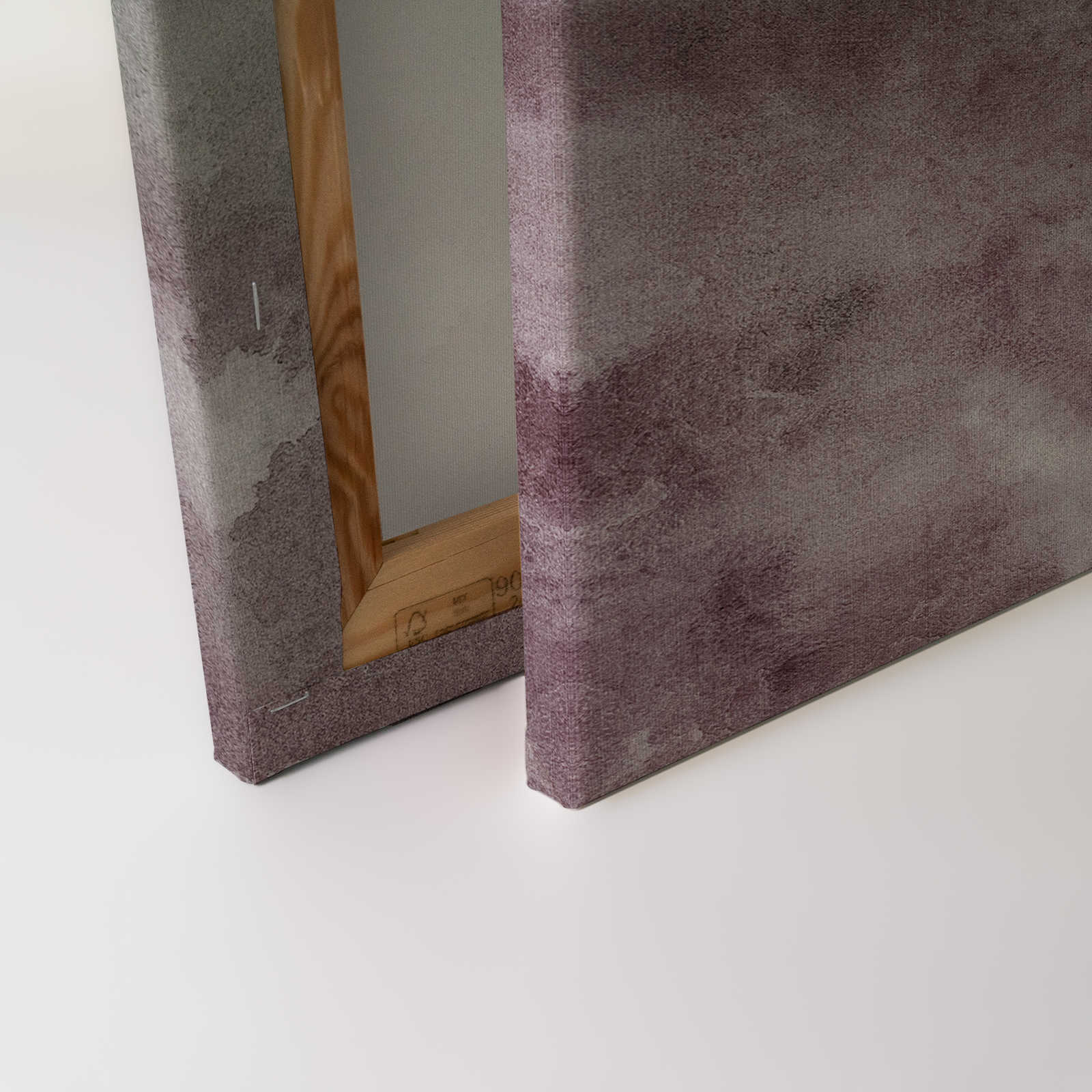             Watercolours 2 - Leinwandbild Wasserfarben Motiv Violett- Naturleinen Optik – 0,90 m x 0,60 m
        
