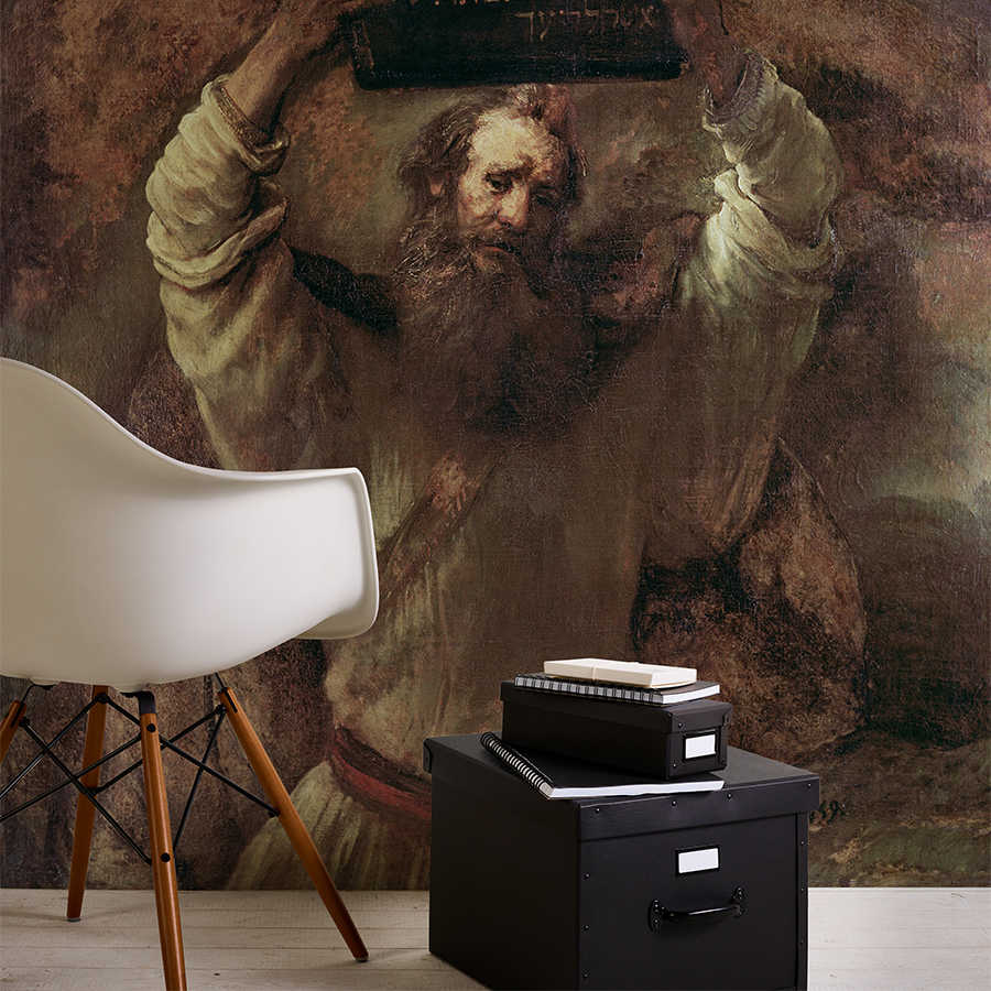         Papier peint "Moïse brisant les Tables de la Loi" de Rembrandt van Rijn
    