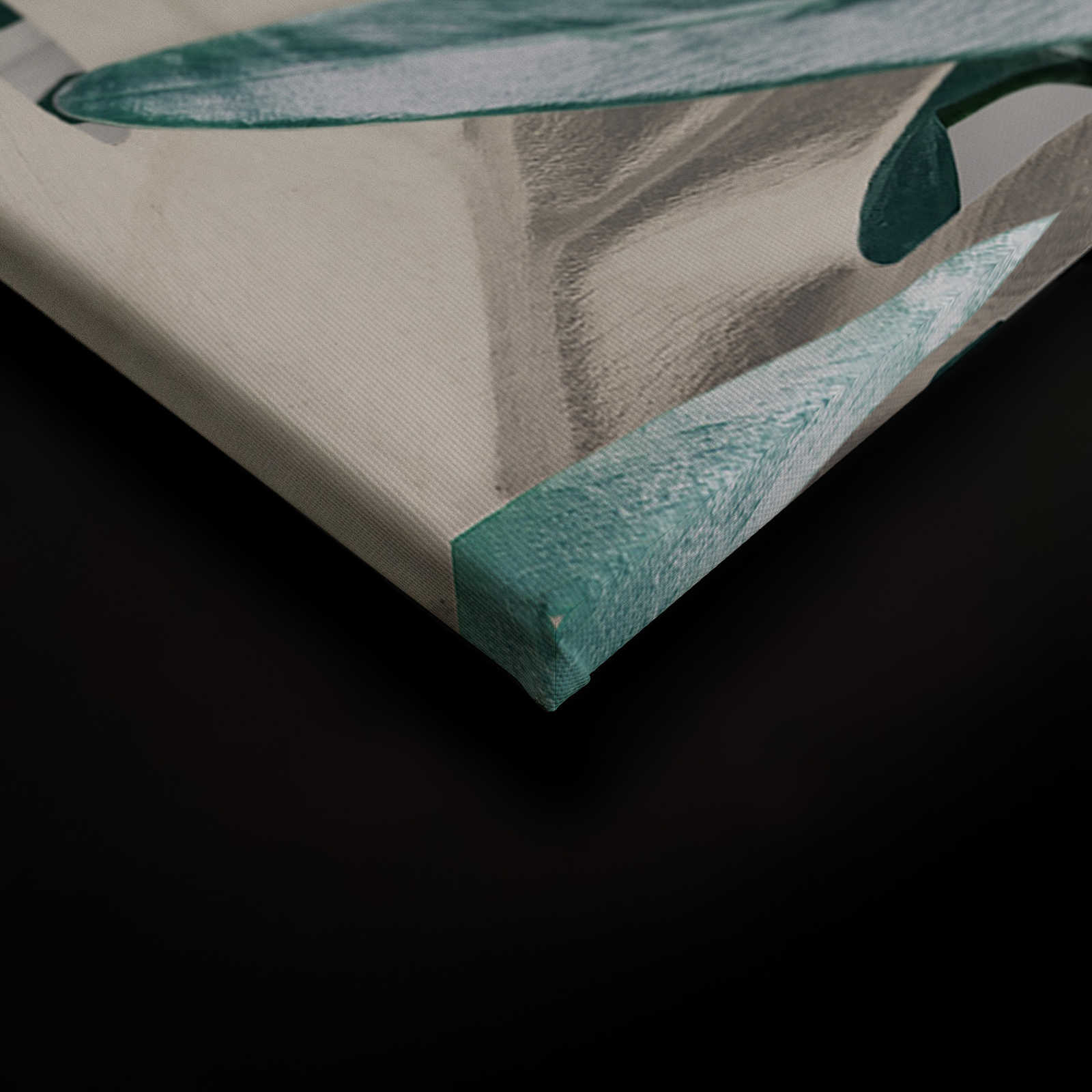             Leinwandbild mit tropischen Palmblättern – 0,90 m x 0,60 m
        