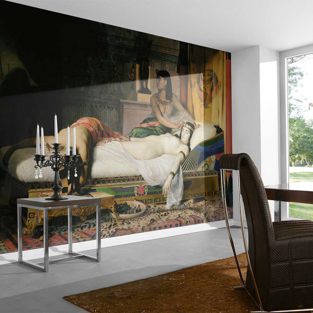         Dood van Cleopatra" muurschildering door August Rixens
    