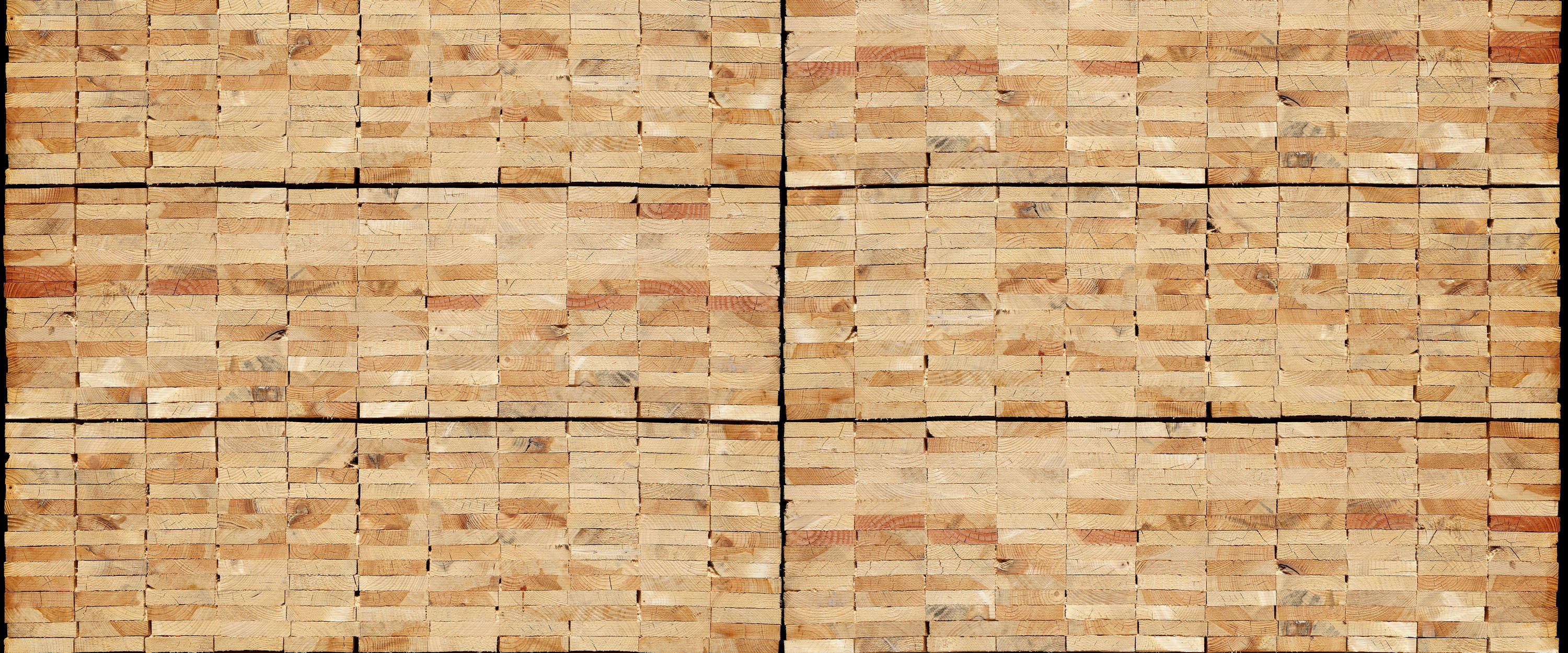             Holz Design 3D Fototapete – Vliestapete mit gestapelten Hölzern im rustikalen Stil – Braun, Beige
        