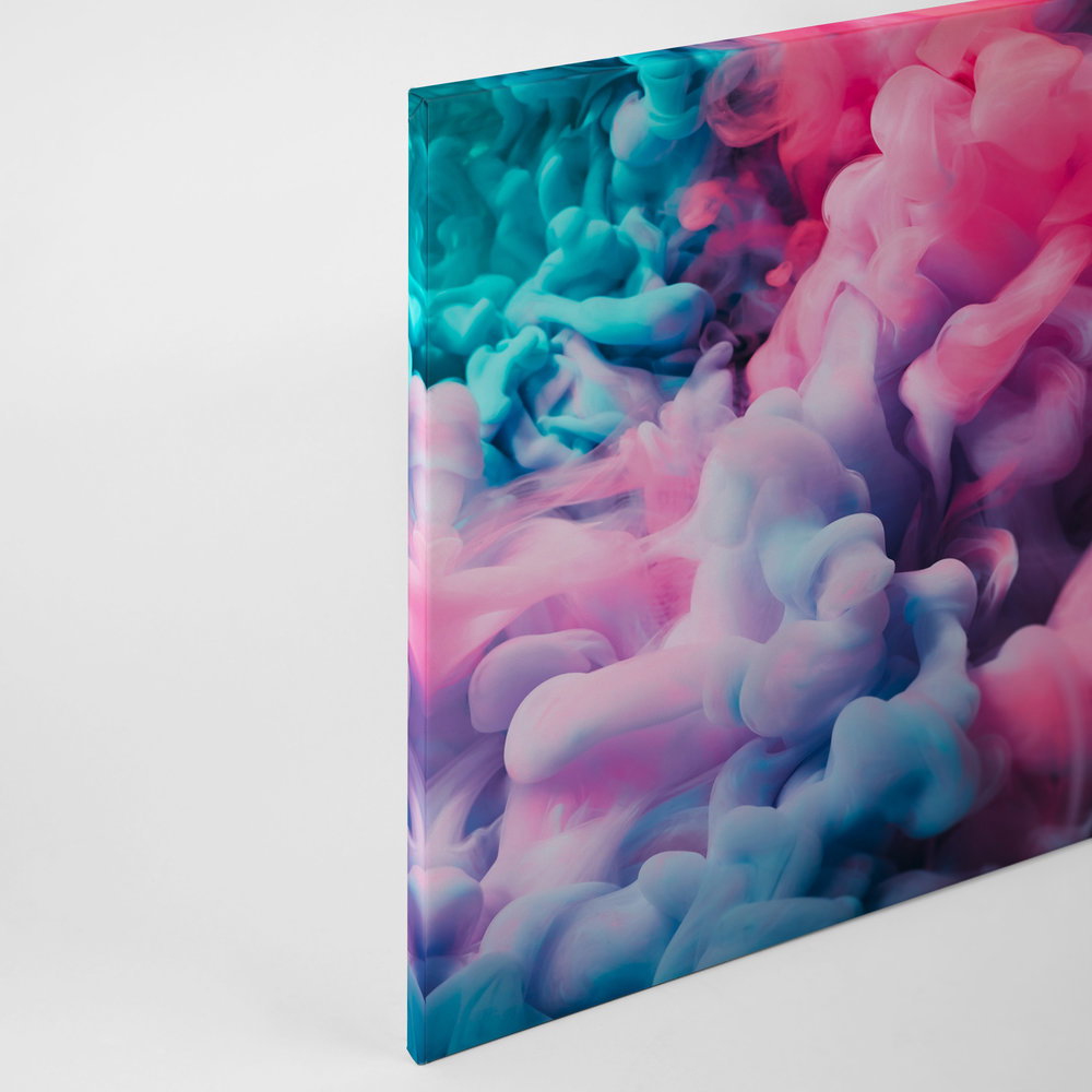 Farbiger Rauch Leinwand |Rosa, Blau, Weiß – 0,90 m x 0,60 m