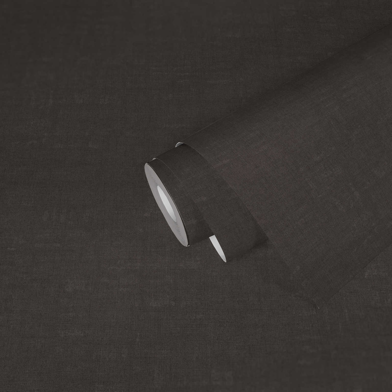             Melierte Tapete unifarben mit Strukturdesign – Grau, Schwarz
        