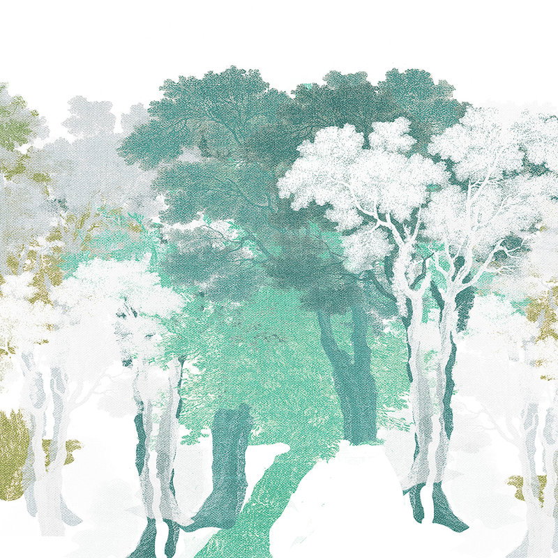 Canvas, Kunstdruck, Wald, Bäume, Grüntöne