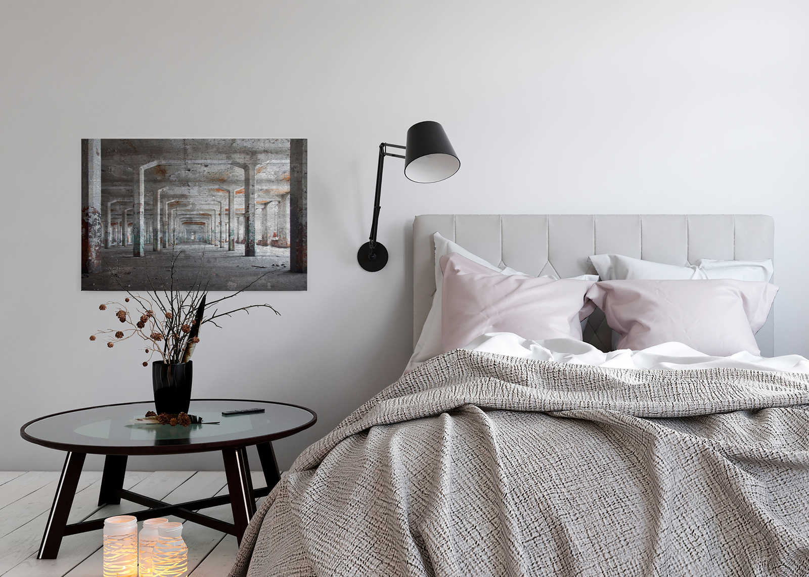             Leinwand mit altem Gebäude aus Beton mit 3D-Optik – 0,90 m x 0,60 m
        