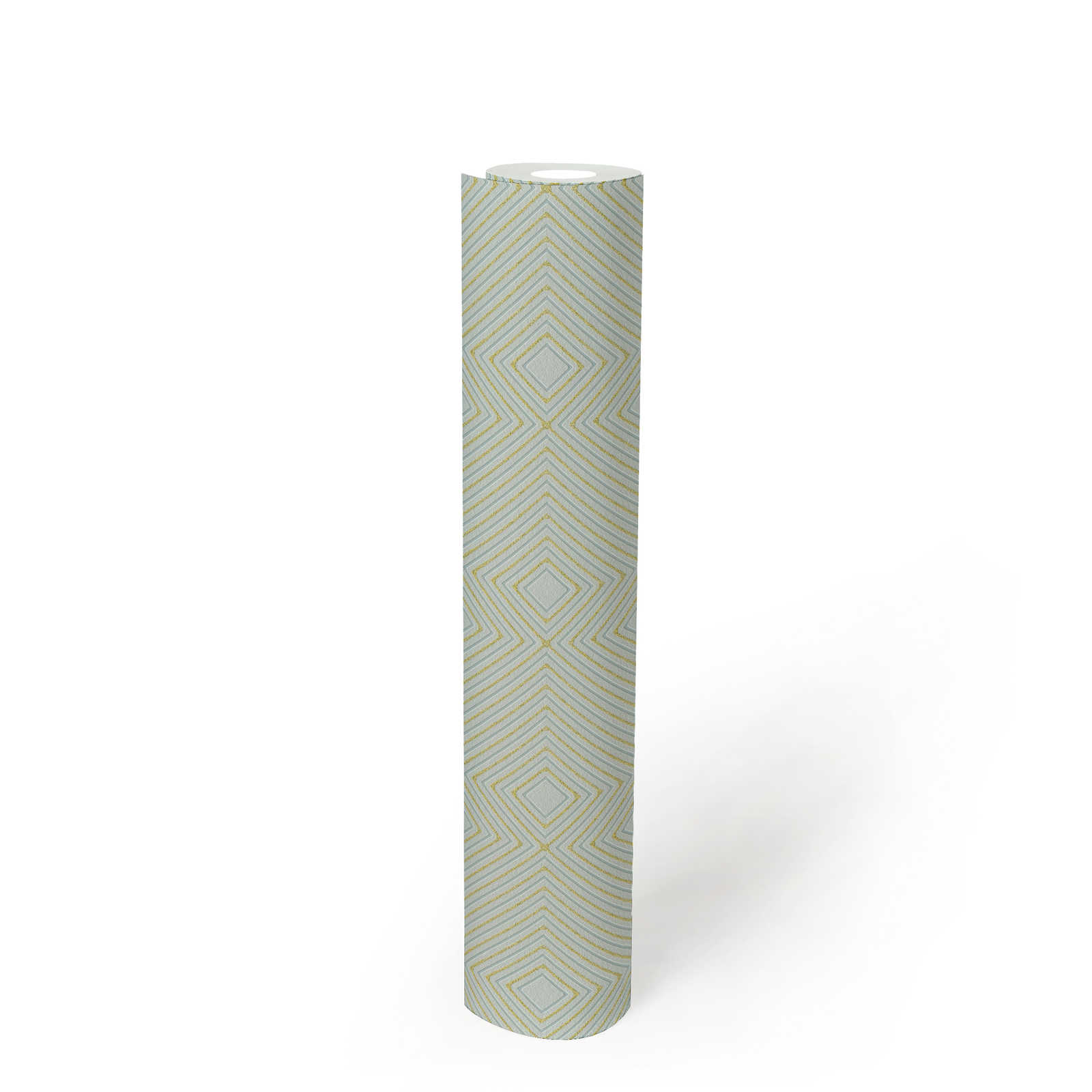             Tapete mit Metallic-Akzent & Strukturmuster – Grün
        