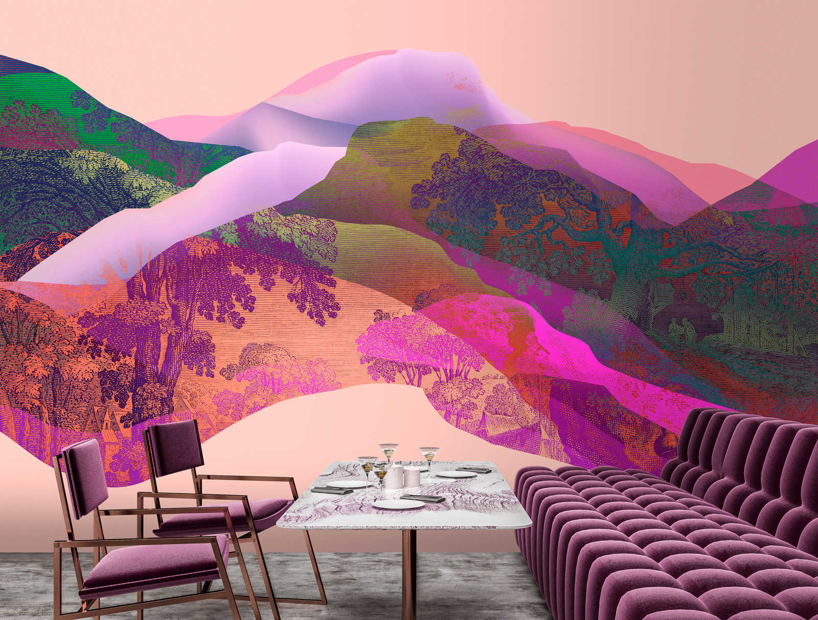 Kunst, Malerei, Purpur, Wohnzimmer, Dekoration für Zuhause