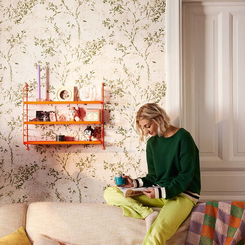 gemütliches Wohnen mit Tapeten im Wohnzimmer