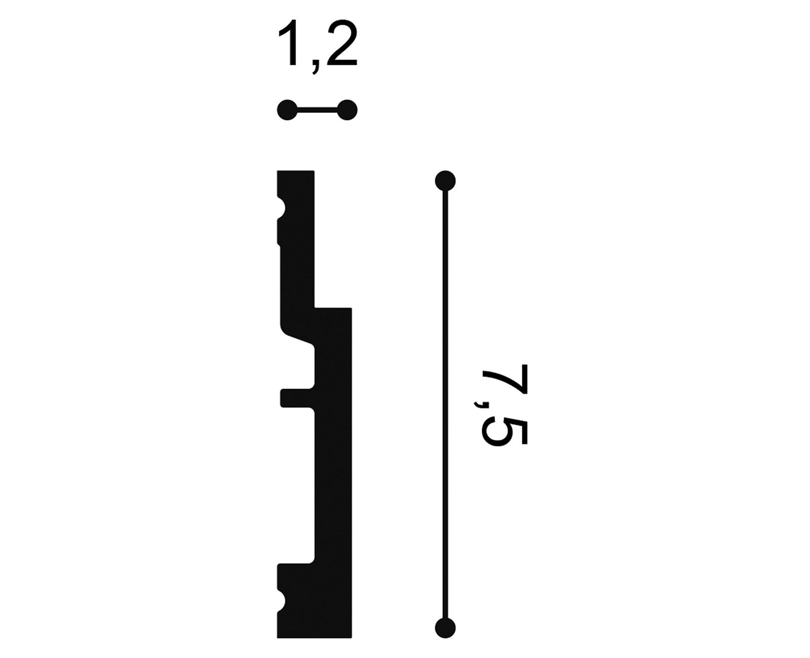             Moderne Sockelleiste Riga – SX187F
        