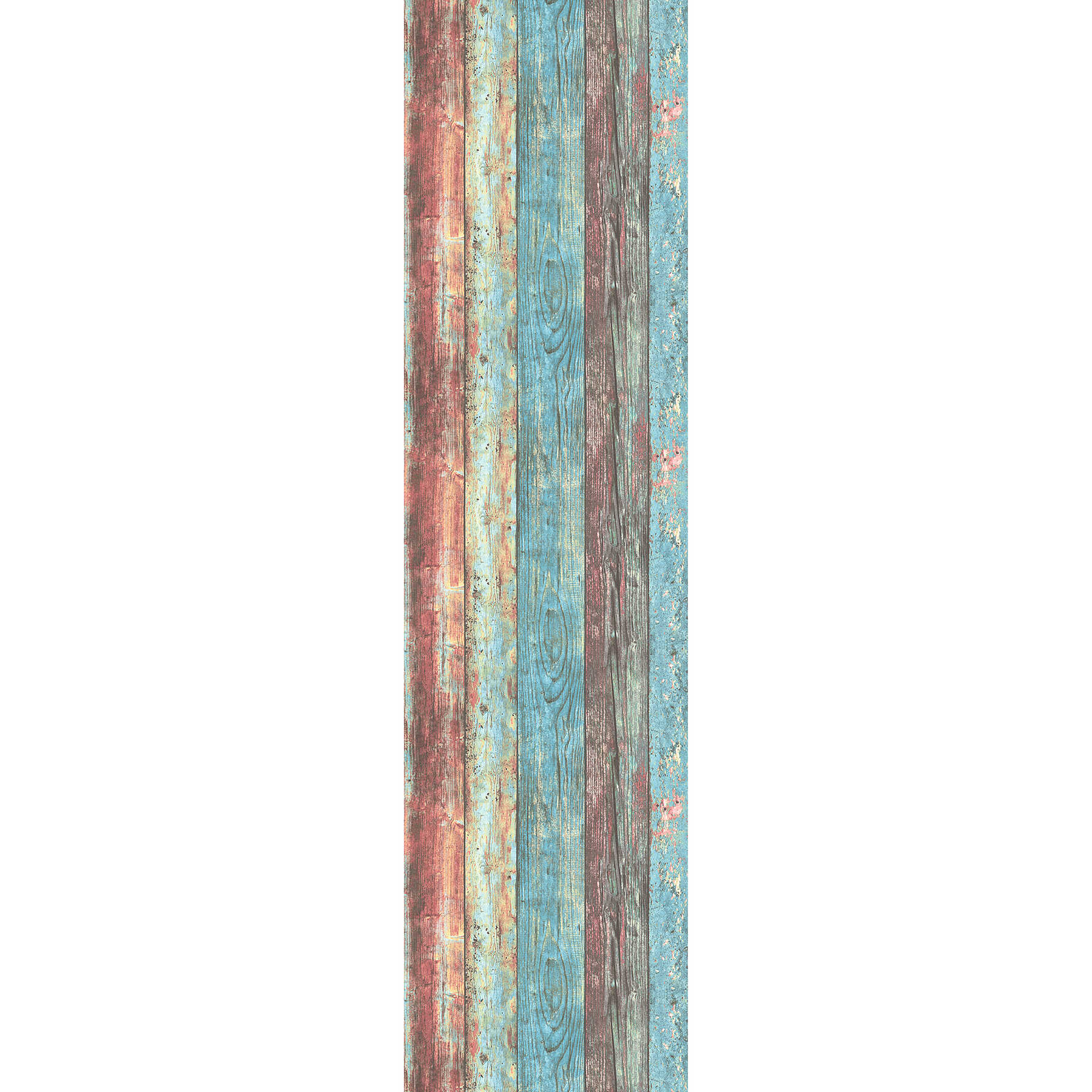         Wallpaper shabby chic wood look used look - colourful
    