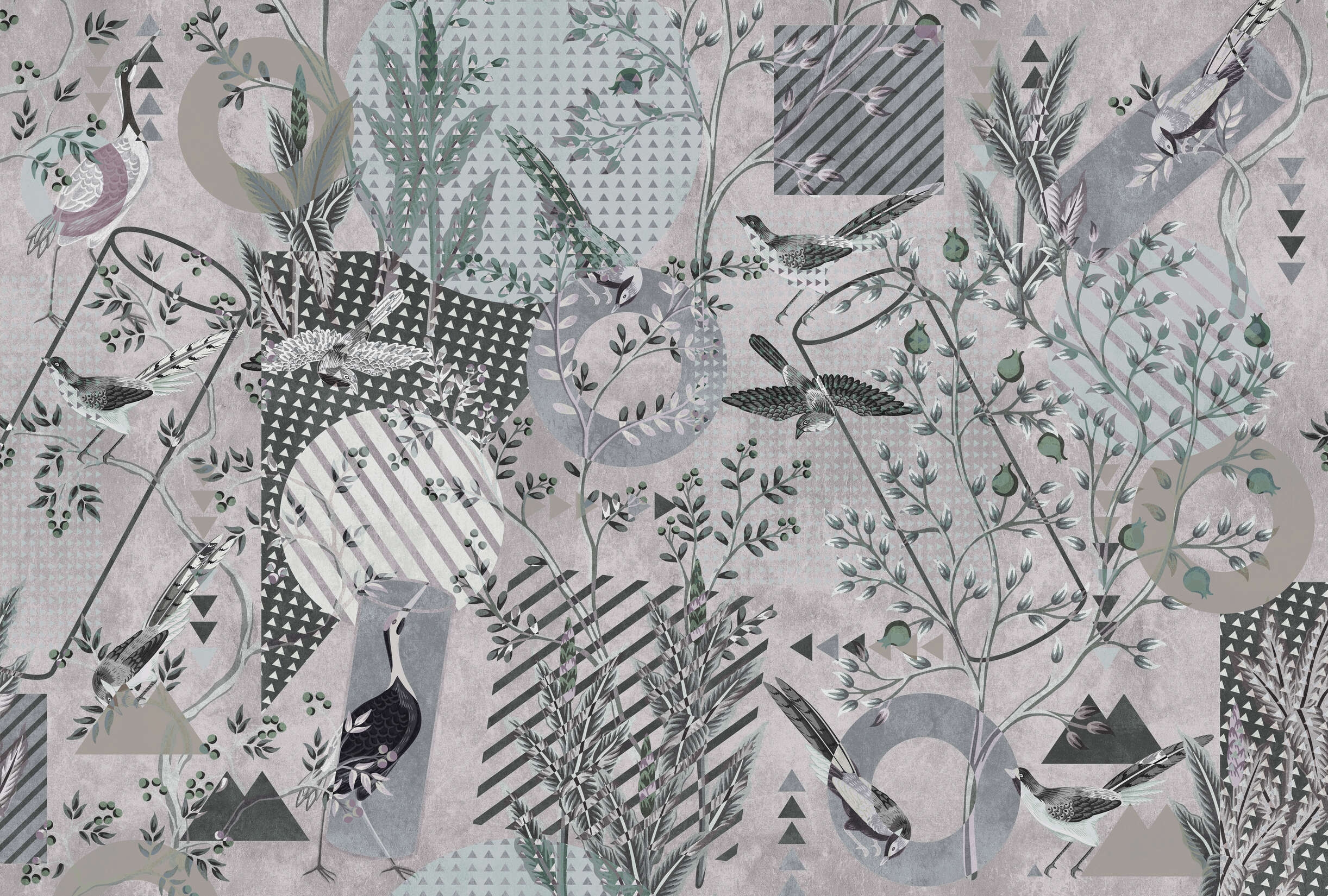 Kunst, Collage, Muster, Applikation, Vogel