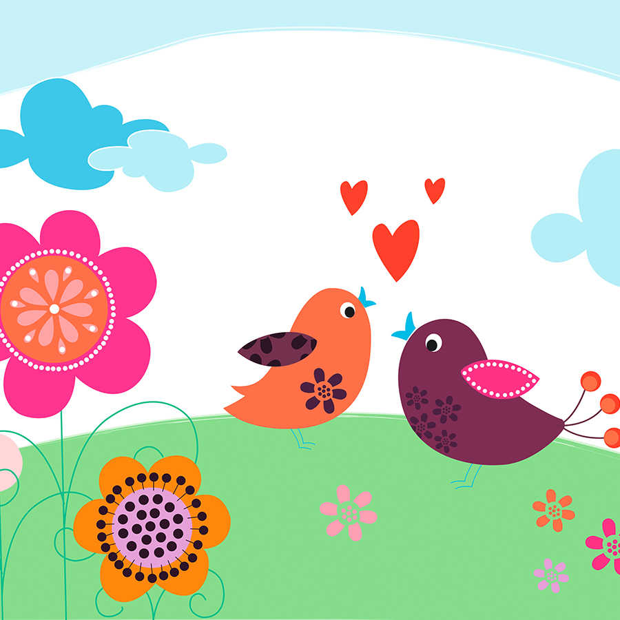         Fototapete verliebte Vögel – Premium Glattvlies
    