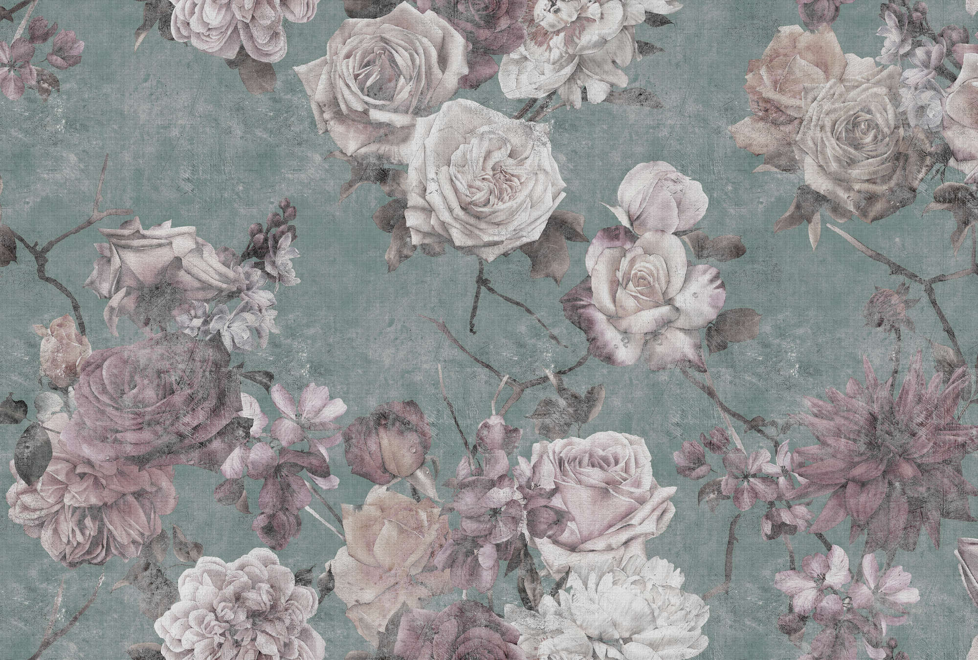 Dekoration für Zuhause, Muster, Rose, Leinen, Florales Design