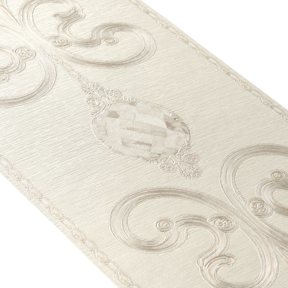             Luxueuze behangrand met structuur & metallic effect
        