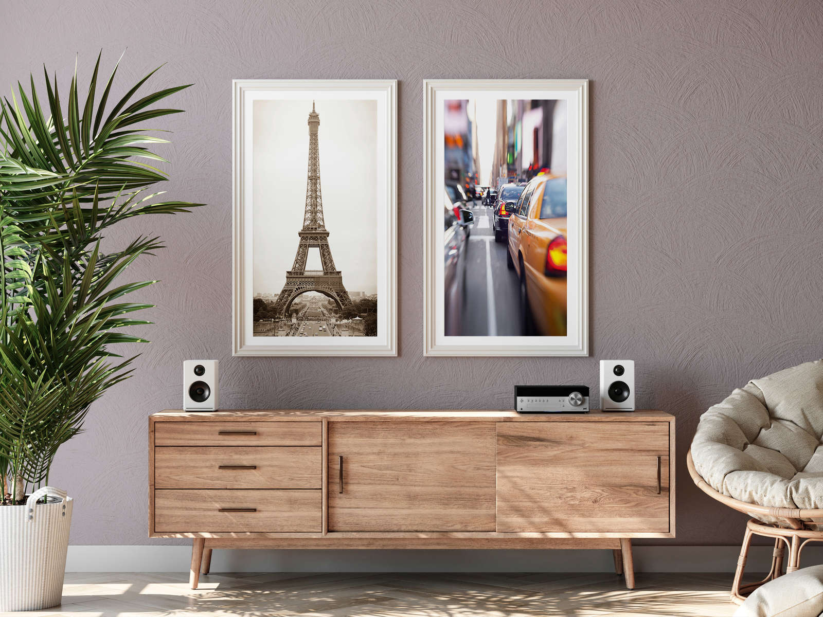 Moebel, Anrichte, Innenarchitektur, Pflanze im Topf, Sprecher