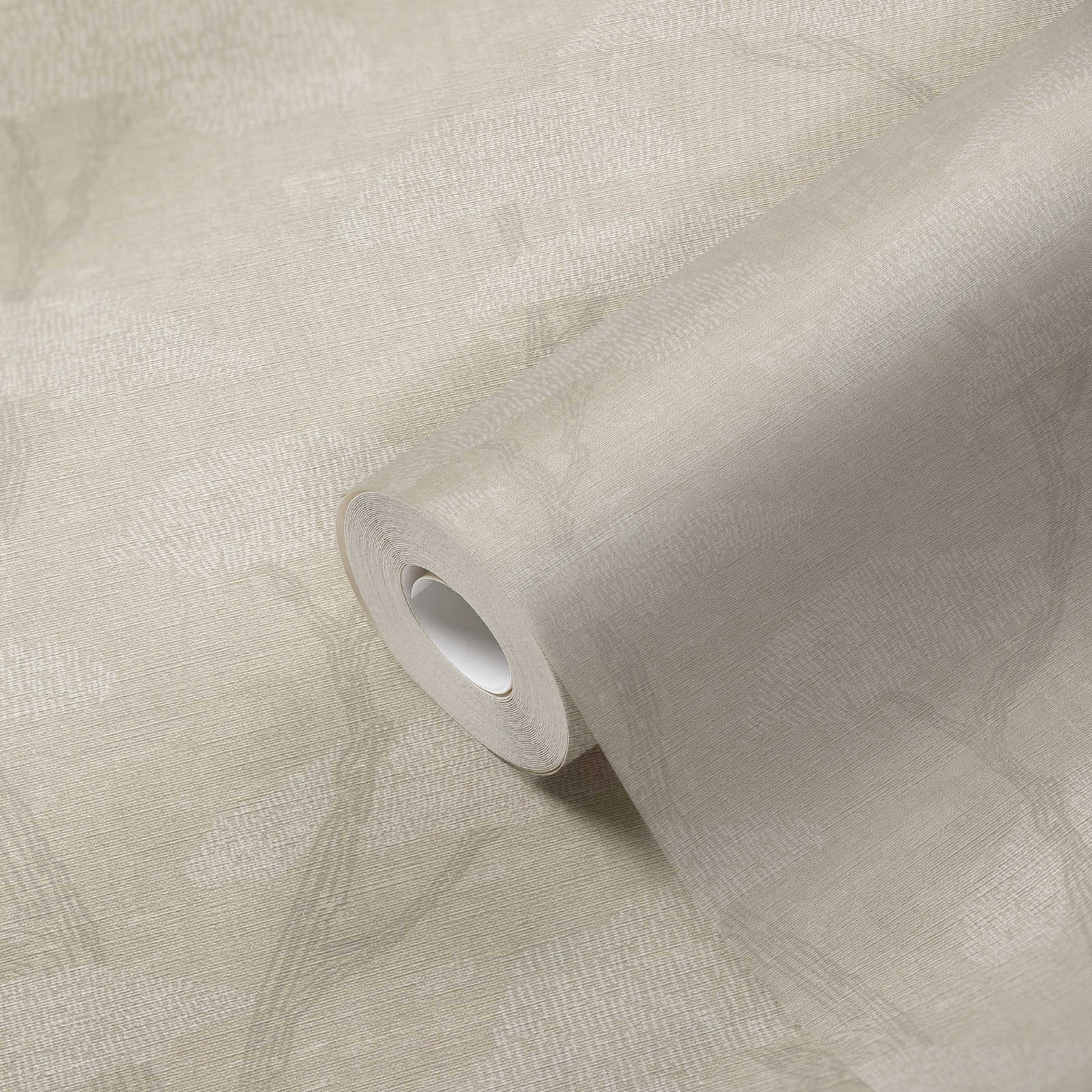             Vliestapete Pinien Wald im Retro Look – Beige
        