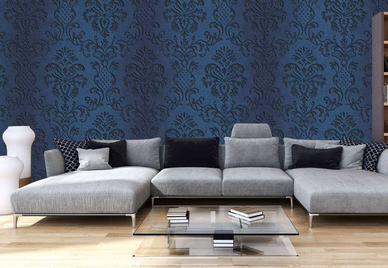 sofa, wohnzimmer, couchtisch, tapete, lampe